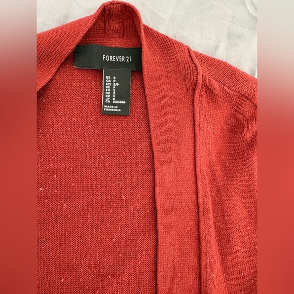 Forever 21 Women's Scarlet Longline Cardigan - Picture 3 of 3